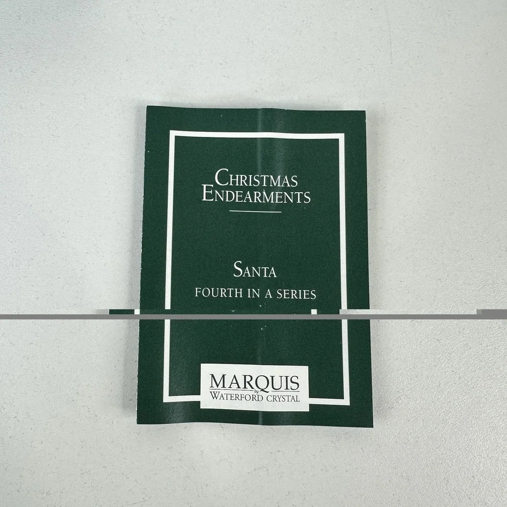 Set of 3 Marquis Waterford Crystal Christmas Ornaments Caroler Santa & Gift Bear